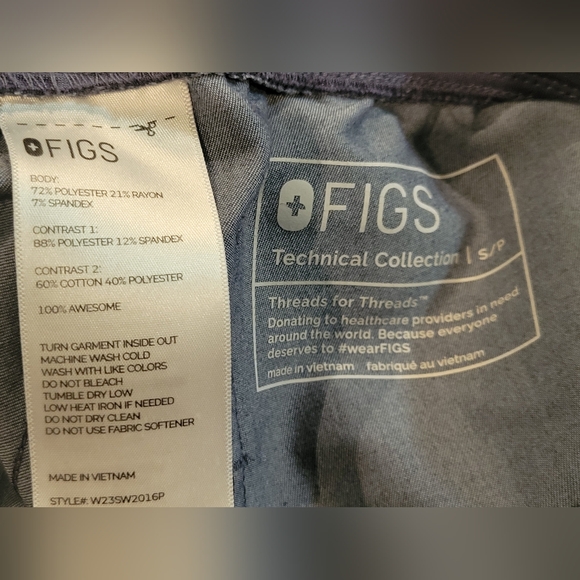 Figs Zamora Joggers size Small Petite SP Heather denim - Picture 5 of 8